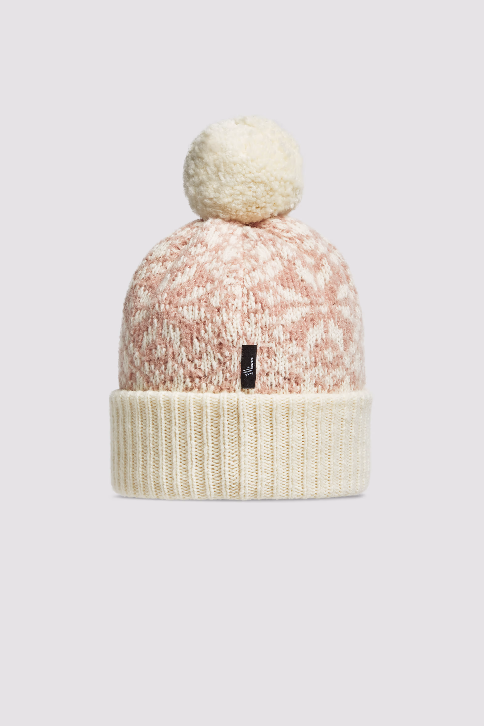 Gorro con pompón de lana de bouclé Niña Rosado Moncler 3